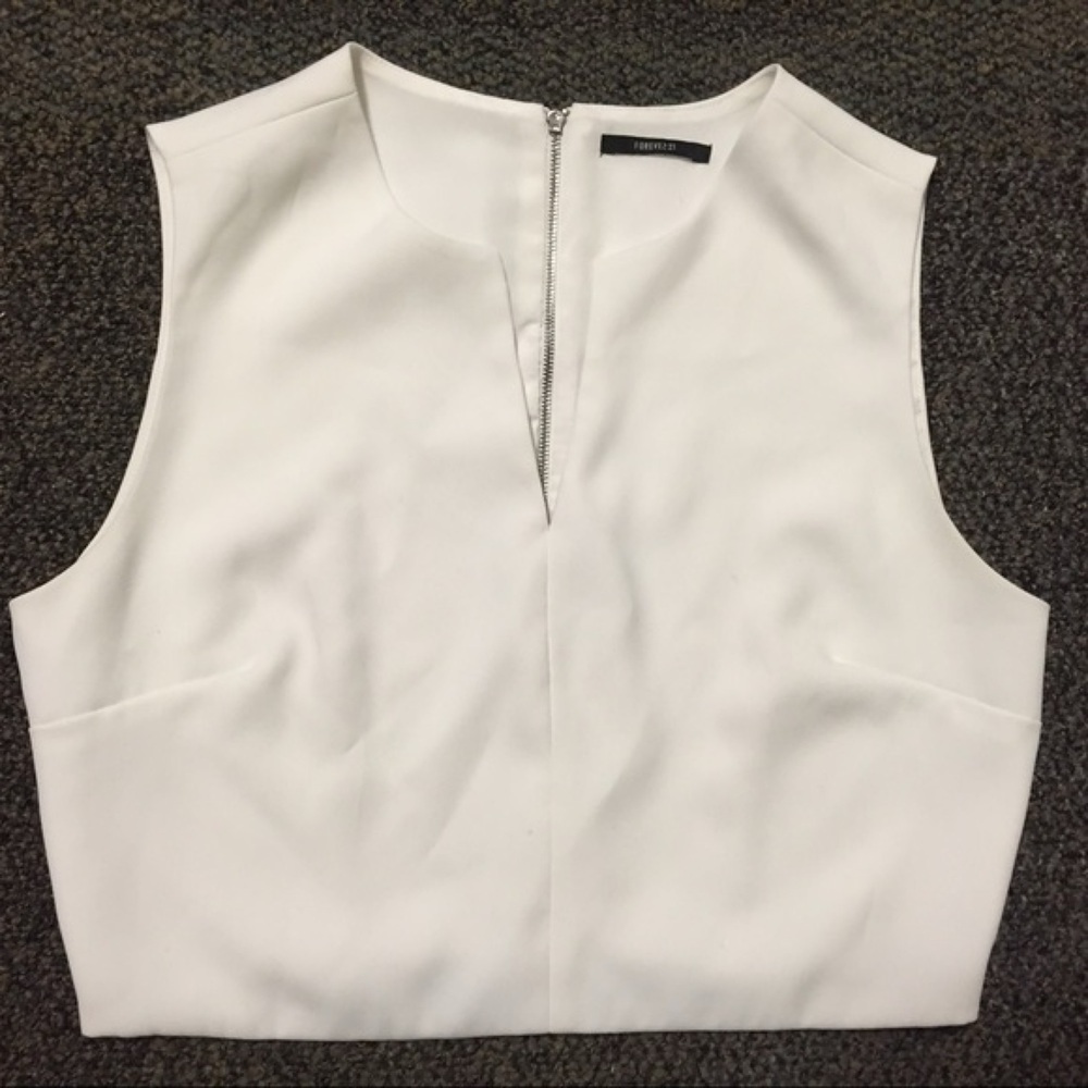 Forever 21 White Crop Top